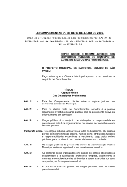 Lei Complementar Municipal 68-2006 Estatuto Funcionários