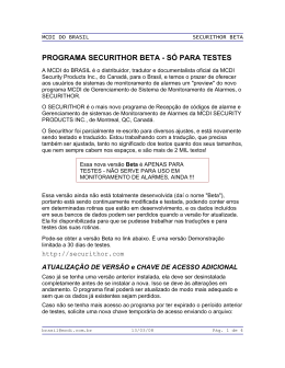 programa securithor beta - só para testes