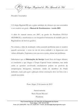 Manual de Emolumentos - Colégio Registral do Rio Grande do Sul