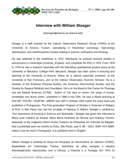 Interview with William Stoeger - PUC-SP