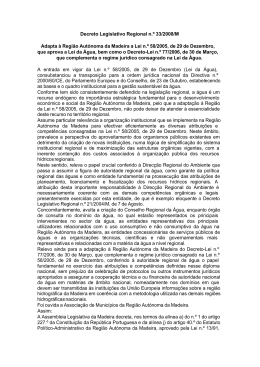 Decreto Legislativo Regional n.º 33/2008/M Adapta à Região