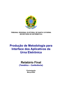Conferência - Tribunal Regional Eleitoral de Santa Catarina