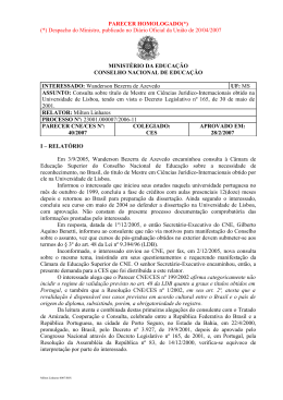 Parecer CNE/CES nº 40/2007, aprovado em 28 de fevereiro de 2007