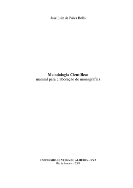 Metodologia Científica: manual para elaboração de monografias