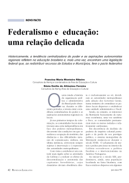 Federalismo e educação: uma relação delicada