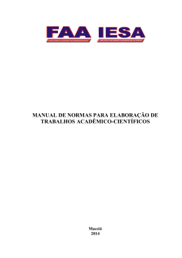 manual de normas para elaboração de trabalhos acadêmico