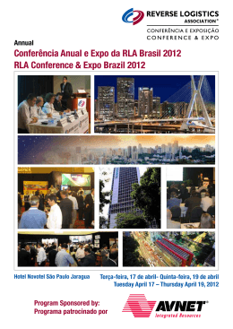RLA Conference & Expo Brazil 2012 Conferência Anual e Expo da
