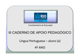 4° Ano Língua Portuguesa Aluno - Portal da Prefeitura da Cidade do