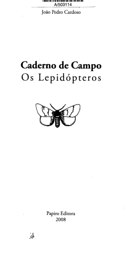 Caderno de Campo Os Lepidópteros