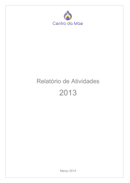 Relatório de Atividades 2013