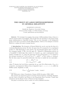 the group of large diffeomorphisms in general relativity