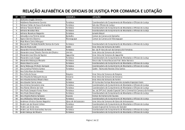 relação alfabética de oficiais de justiça por comarca e - Sindojus-CE