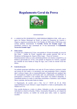 regulamento da corrida - Câmara Municipal de Portel