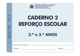 Caderno 2 Reforço Escolar - Prefeitura do Rio de Janeiro