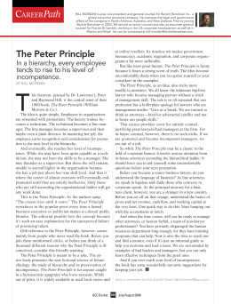 The Peter Principle - Association of Corporate Counsel