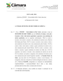 LEI N. 6.426 / 2014 (Autoriza a FESURV – Universidade de Rio