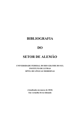 BIBLIOGRAFIA SETOR DE ALEMÃO
