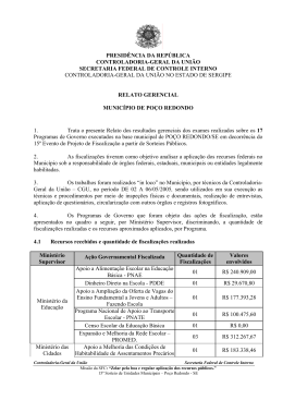 relatório de fiscalização nº 457 município de poço redondo