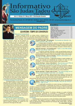 Informativo março 2015 - Paróquia São Judas – Vila Mirim