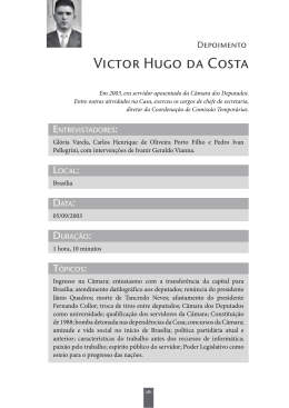 Victor Hugo da Costa - Câmara dos Deputados