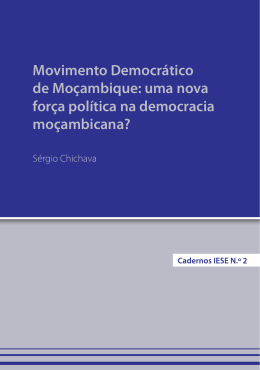 Movimento Democrático de Moçambique: uma nova força
