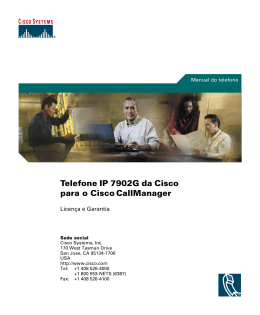 Telefone IP 7902G da Cisco para o Cisco CallManager Manual do