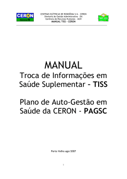 manual tiss eletrobras distribuição rondônia