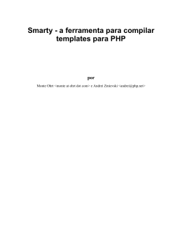 Smarty - a ferramenta para compilar templates para PHP