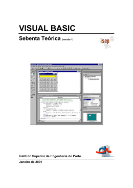 VISUAL BASIC - Departamento de Engenharia Informática