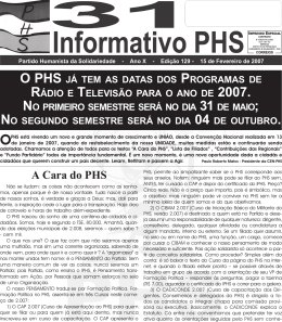 Informativo Fevereiro 2007