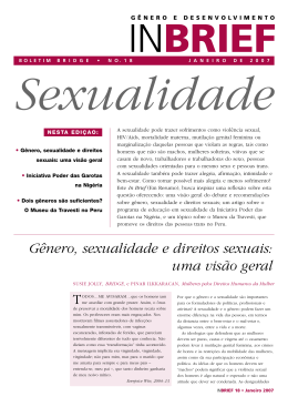 Gênero, sexualidade e direitos sexuais: uma visão geral