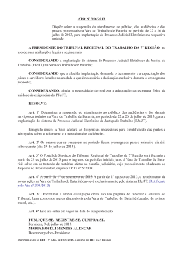 Ato nº 356/2013 - Tribunal Regional do Trabalho 7ª Região