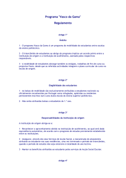 Regulamento Vasco da Gama - Instituto Politécnico de Beja