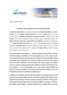 Press Release Lisbon, January 17th 2014 euroAtlantic sport
