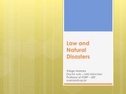 Law and natural disasters