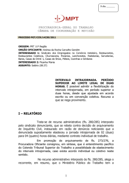 Processo PGT/CCR/nº 14230/2011 - Ministério Público do Trabalho