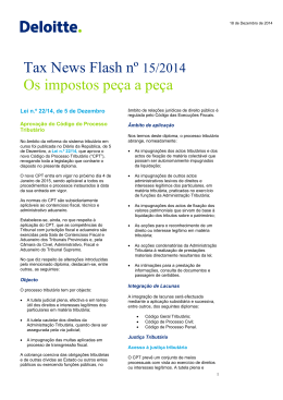 Tax News Flash n.º 15/2014