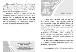 Catequese Litúrgica - Folheto 45 - Paróquia Santo Antônio