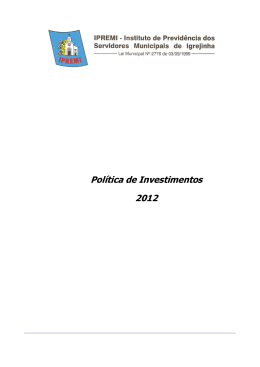 Política de Investimentos 2012