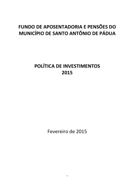 política de investimentos 2015