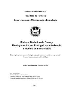 Sistema Dinâmico da Doença Meningocócica em Portugal