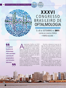 XXXVI Congresso Brasileiro de Oftalmologia