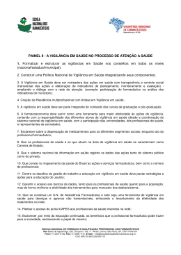 PAINEL II - A VIGILÂNCIA EM SAÚDE NO PROCESSO DE