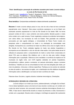 Artigo Inseto Lonomia obliqua-Jornada Mercosul Lisete UPF-2014