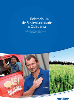 Relatório de Sustentabilidade e Cidadania