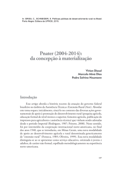 Pnater (2004-2014): da concepção à materialização