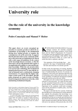 Role of university in knowledge economy