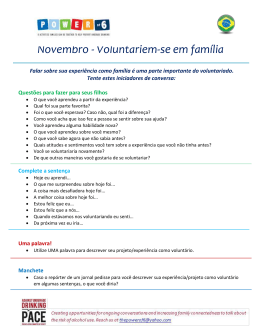 Novembro - Voluntariem