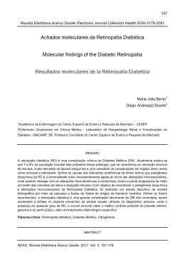 Achados moleculares da Retinopatia Diabética Molecular findings
