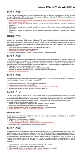 Vestibular 2004 – UNIFEI – Prova 1 – 26/01/2004